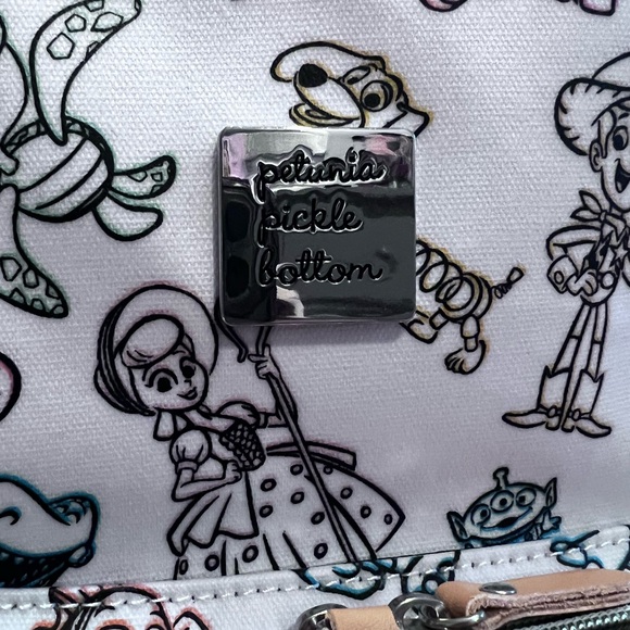 Petunia Pickle Bottom Kids Backpack - White and Black - Picture 2 of 3